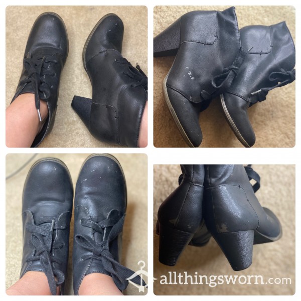 Black Well Worn Boots