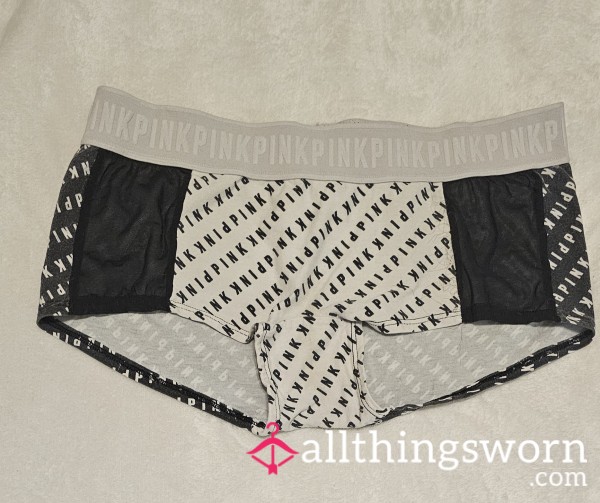 Black, White, And PINK (all Over) Boyfriend-cut Panty