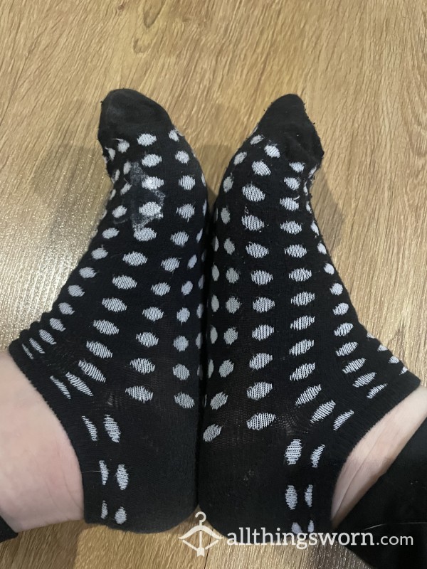 Black & White Polka Dot Socks