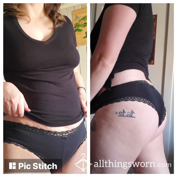 Black W/lace Trim Panties