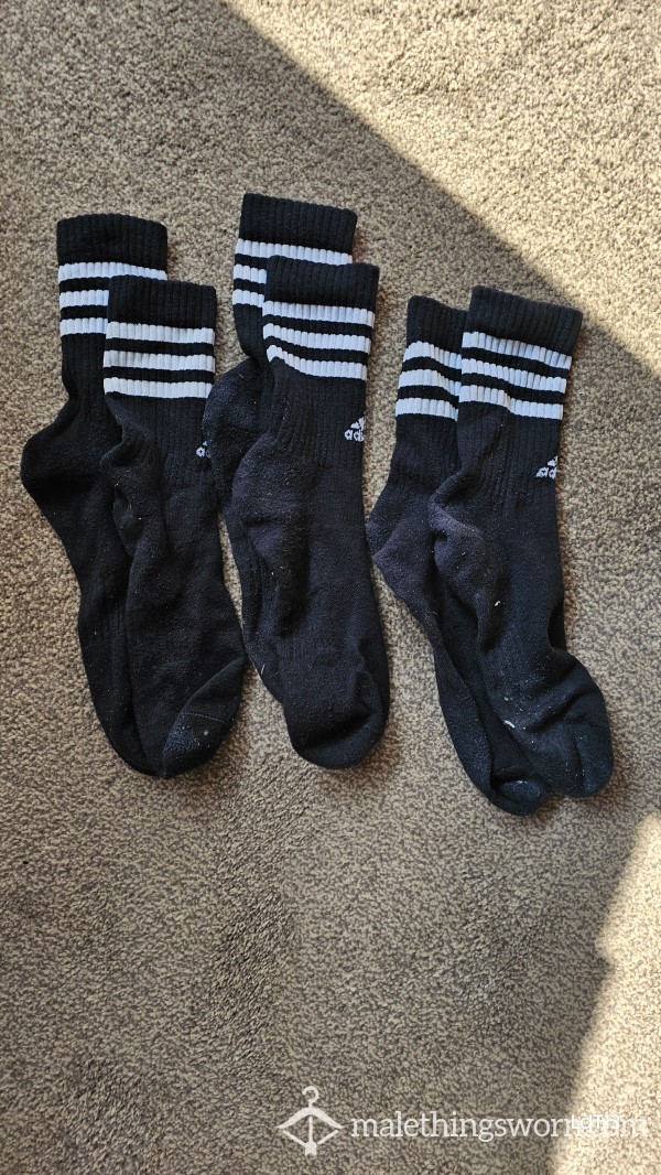 Bundle Deal Black Addidas Socks