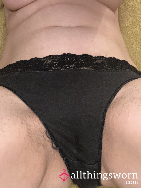 Black Worn Panties Size 12/24