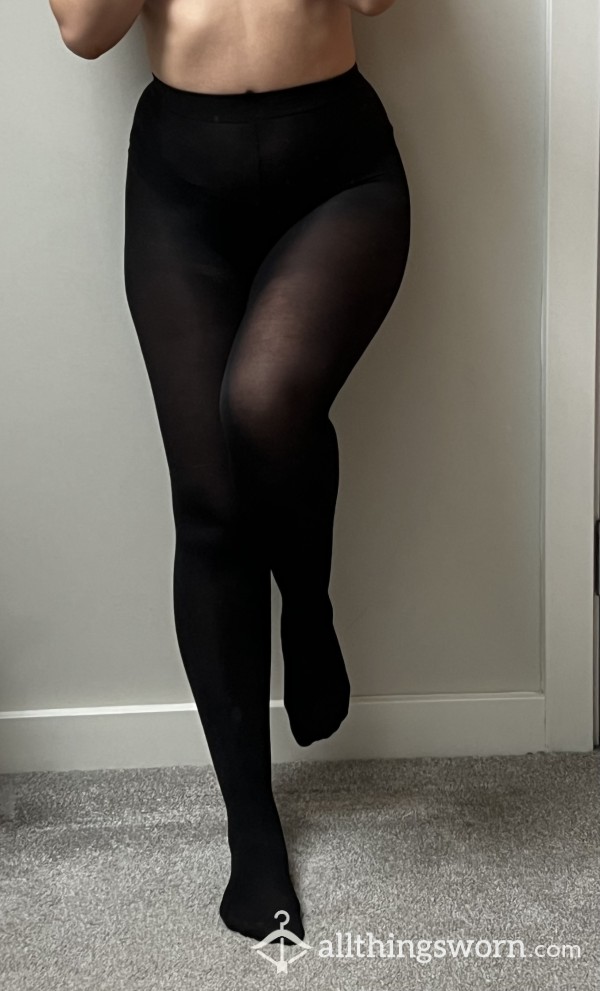 Black Worn Scented Nylons 🤭🖤