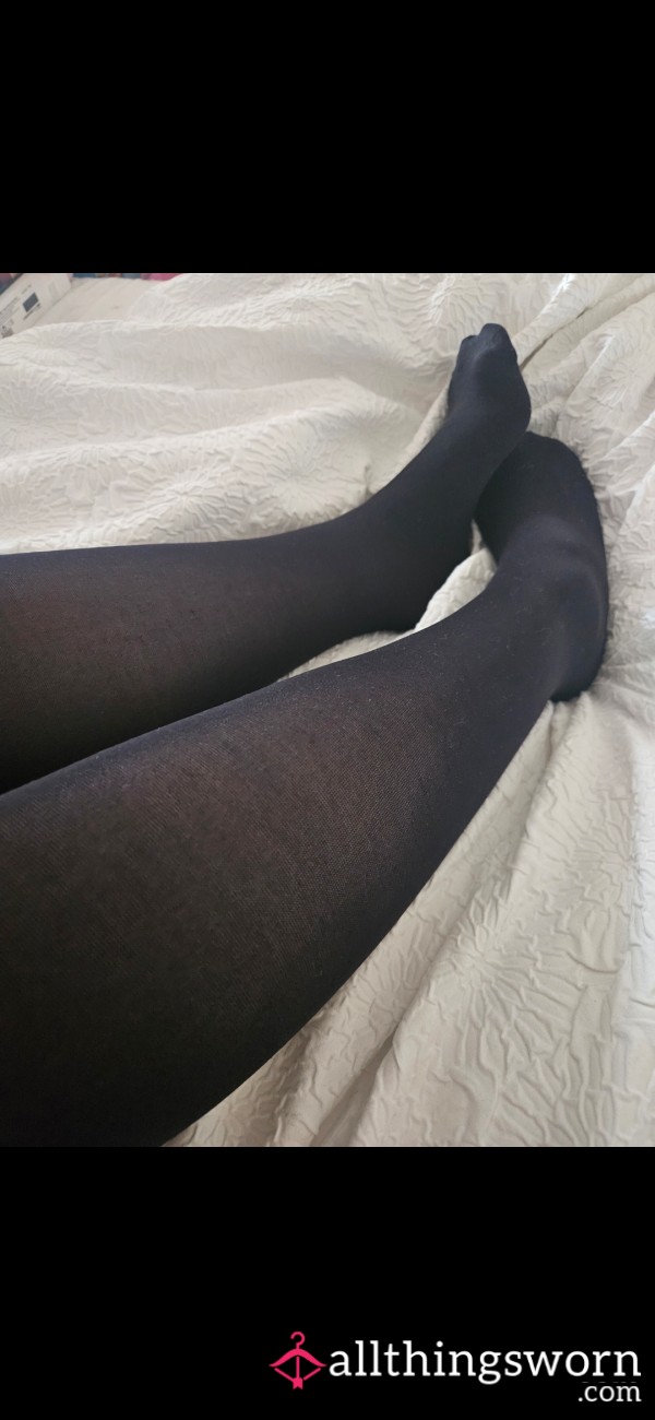 Black Worn Tights 😽