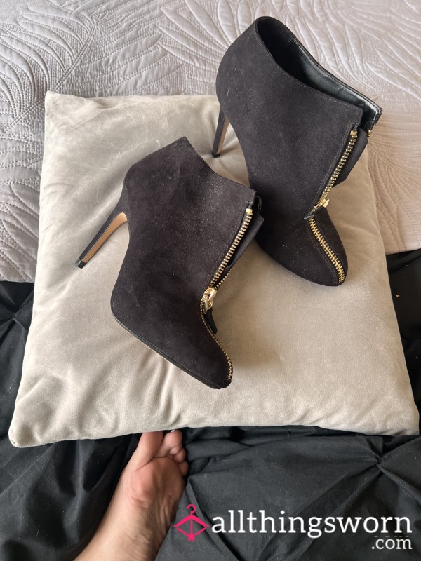 Taste & Smell - Black Zara Ankle Boots Blackened Insoles