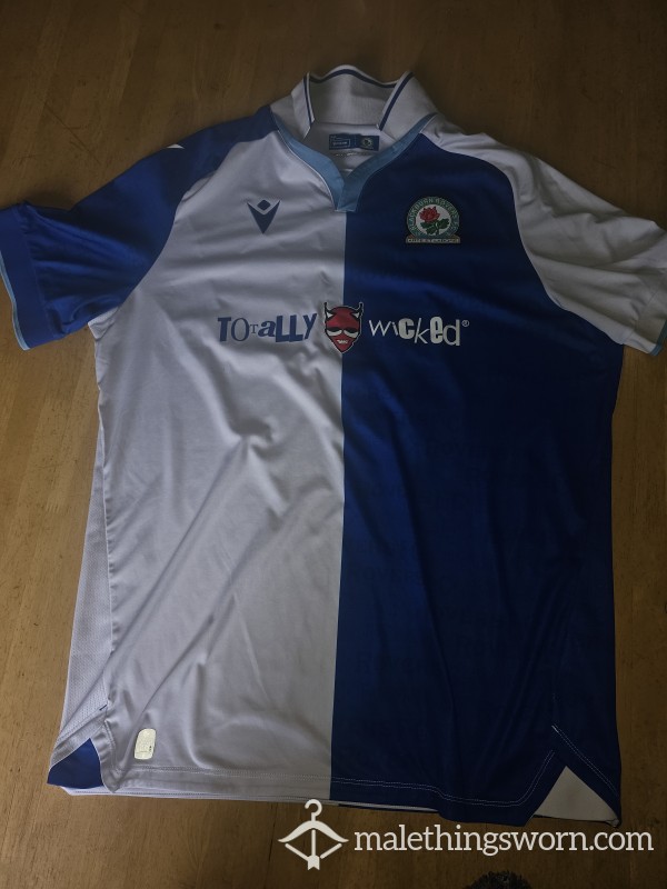 BLACKBURN ROVERS FOOTBALL SHIRT MATCH WORN