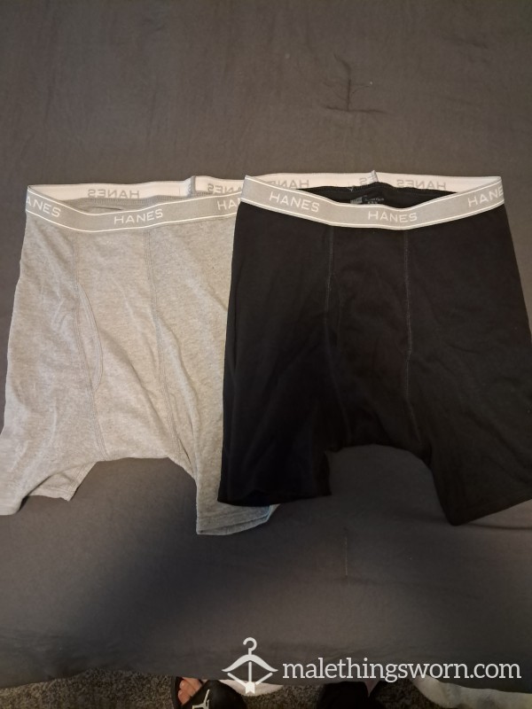 Black/Grey Medium Hanes Breifs