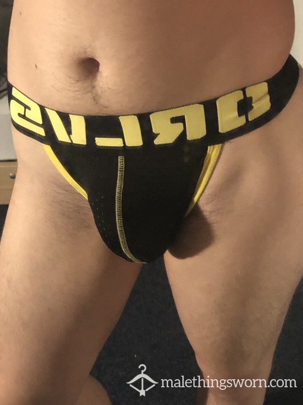 Black/Yellow Men's ORLVS Jockstrap