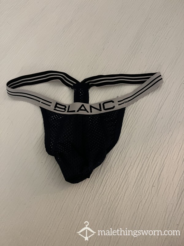 Blanc Menswear Mesh Navy Thong