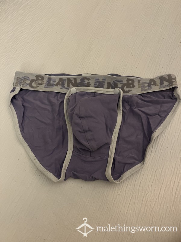 Blanc Menswear Pop Open Briefs - Purple