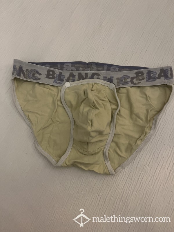 Blanc Menswear Pop Open Briefs - Yellow