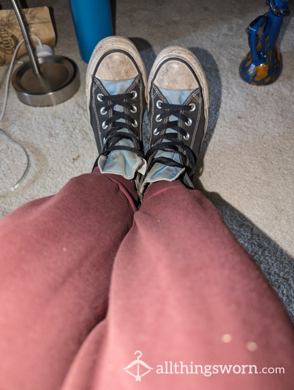 Blue And Black Converse High Top