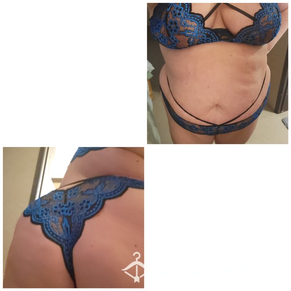 Blue And Black Lace Set!