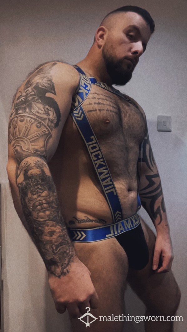 Blue And Gold Strapped Jocks