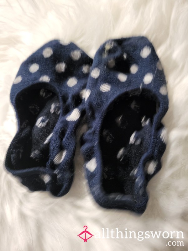 Blue And White Polka Dot Sock Liners