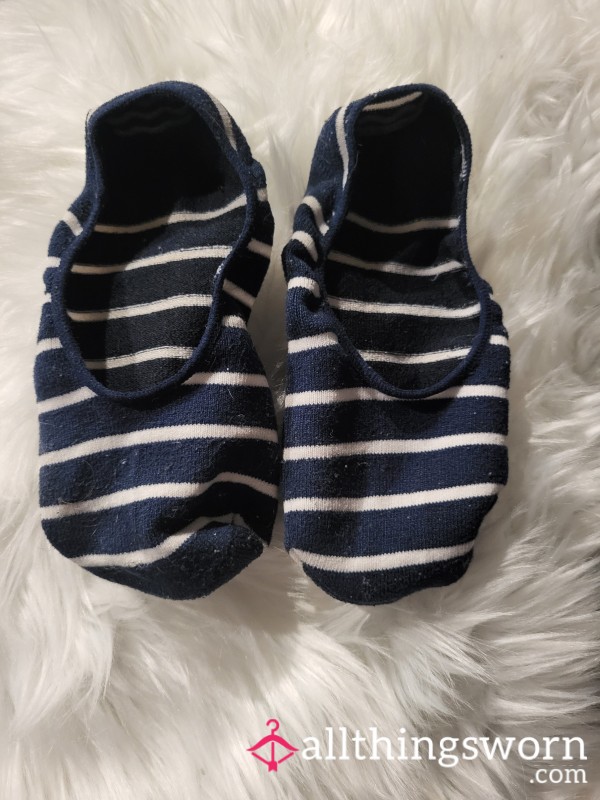 Blue And White Striped Sock Liner