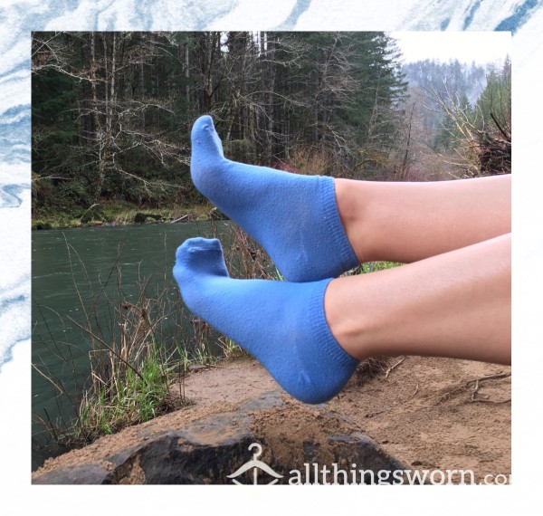 Blue Ankle Socks