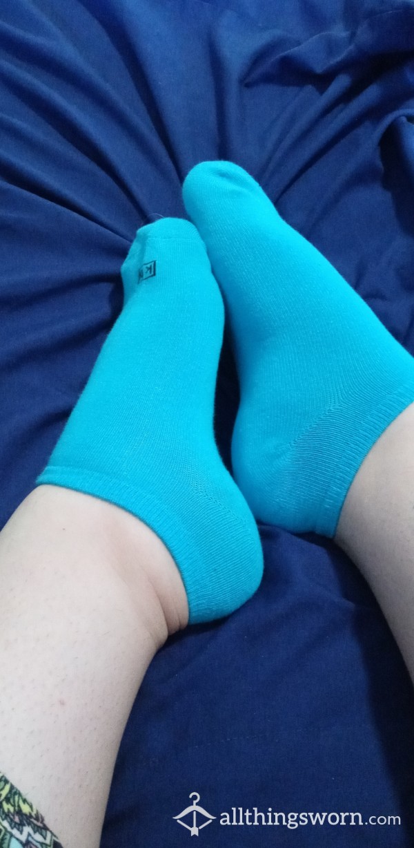 Blue Ankle Socks