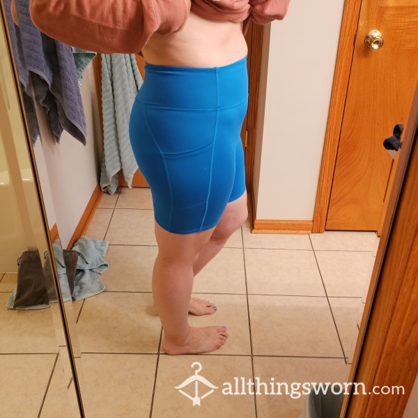 Blue Biker Shorts