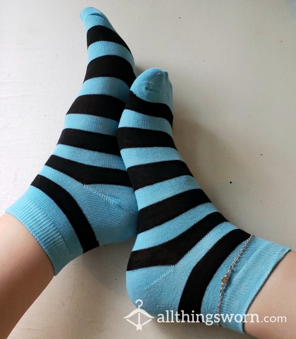 Blue & Black Stripe Socks💙🖤