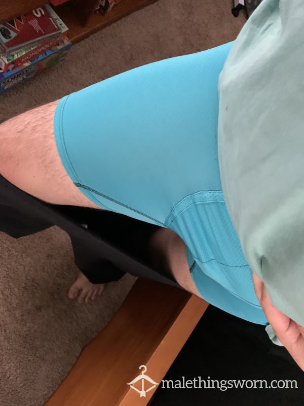 Blue Boxers Worn