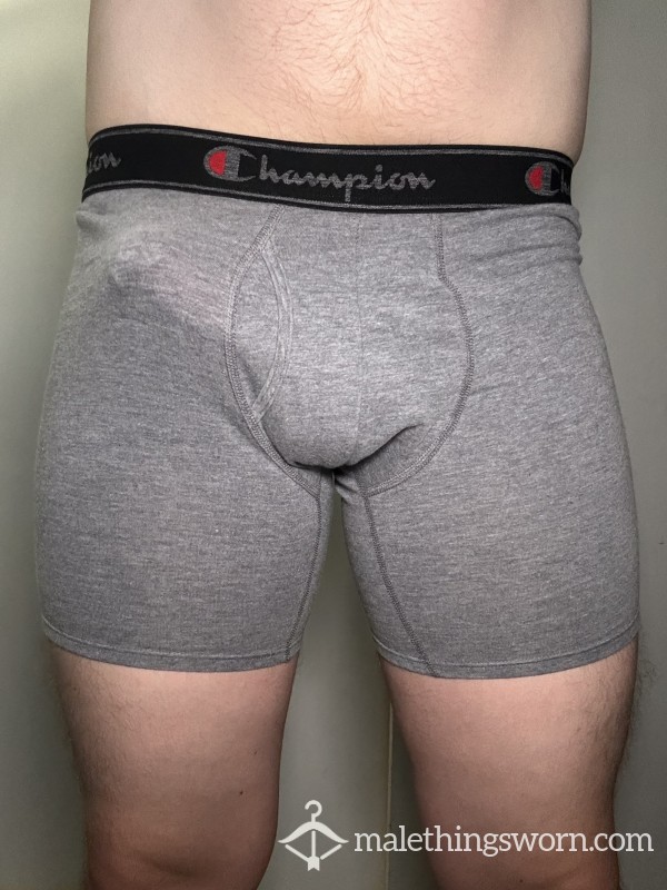 Gray Champion Boxer Briefs