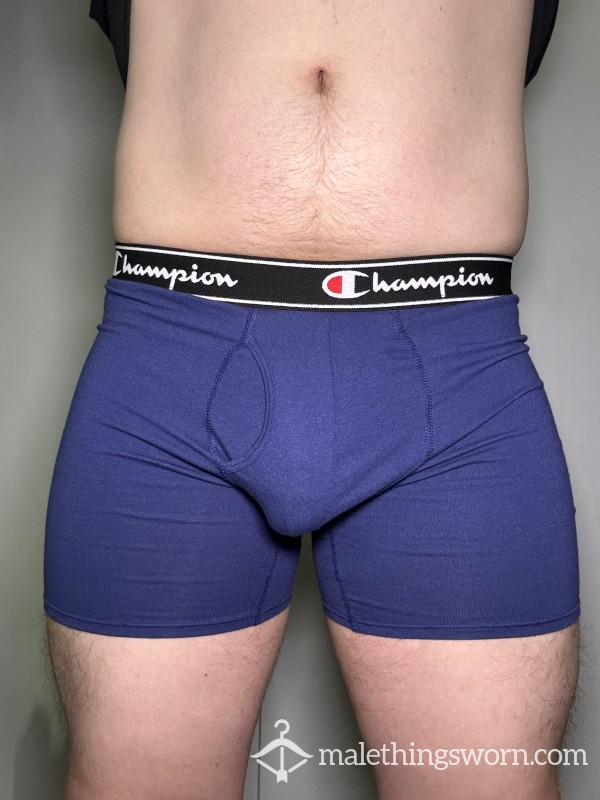 Blue Champion Boxer Briefs