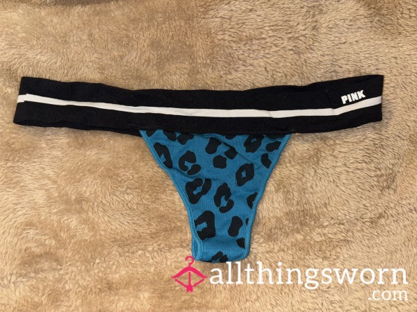 Blue Cheetah Print Victoria's Secret Thong