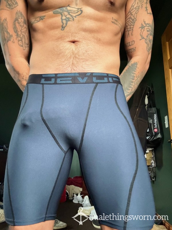 Blue Compression Shorts