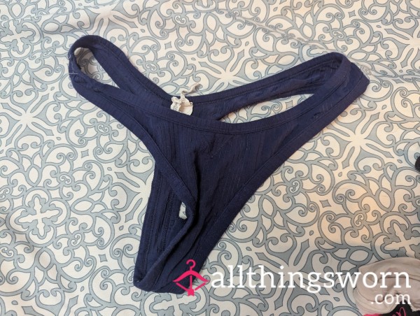 Blue Cotton Aeries Thong