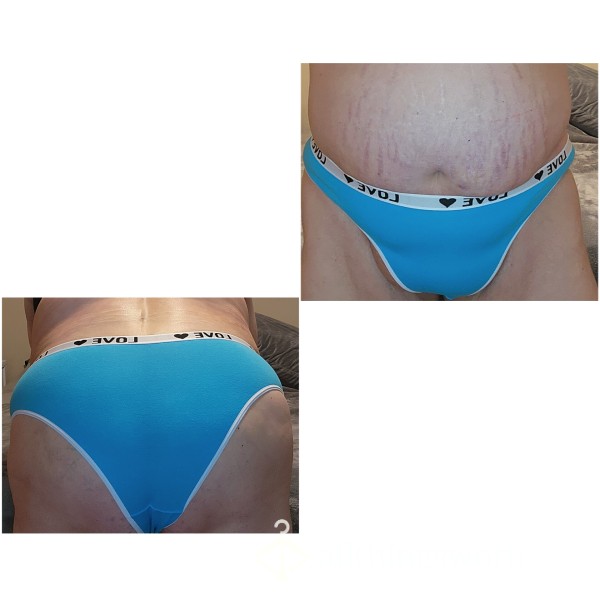 Blue Cotton Bikini Panty