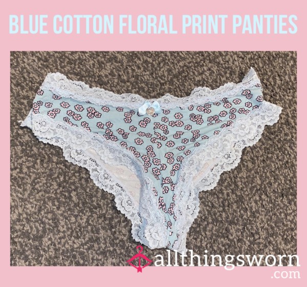 Blue Cotton Flor*l Panties🌸