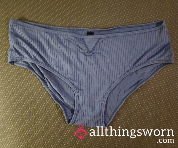 Blue Cotton Fullback Panties