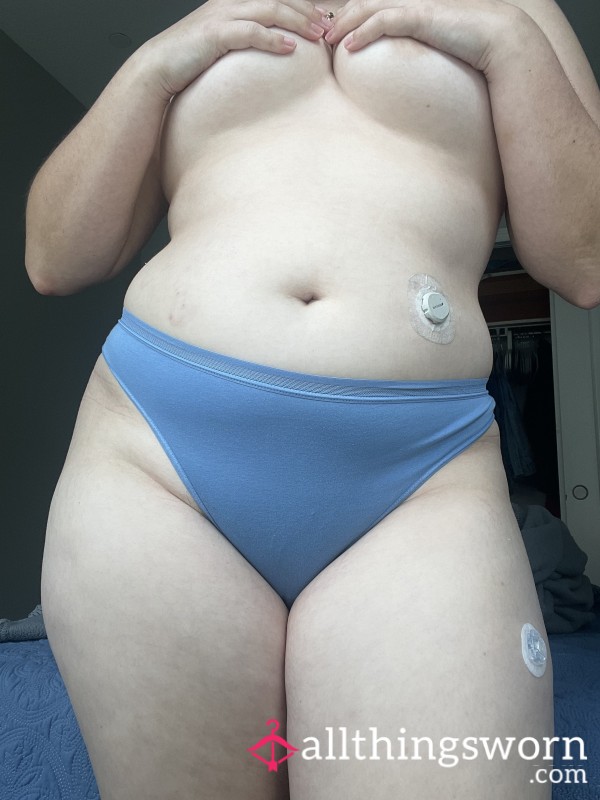 Blue Cotton Thong 🌊