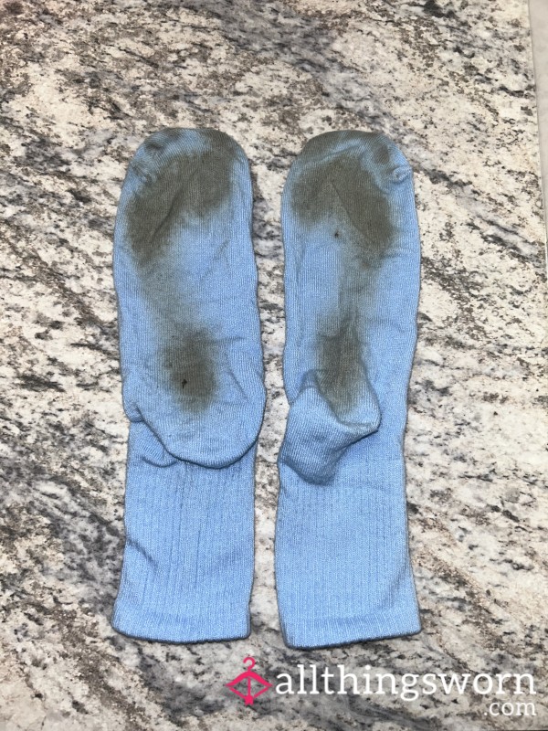 Blue Crew Socks W/ Dirty Foot Print