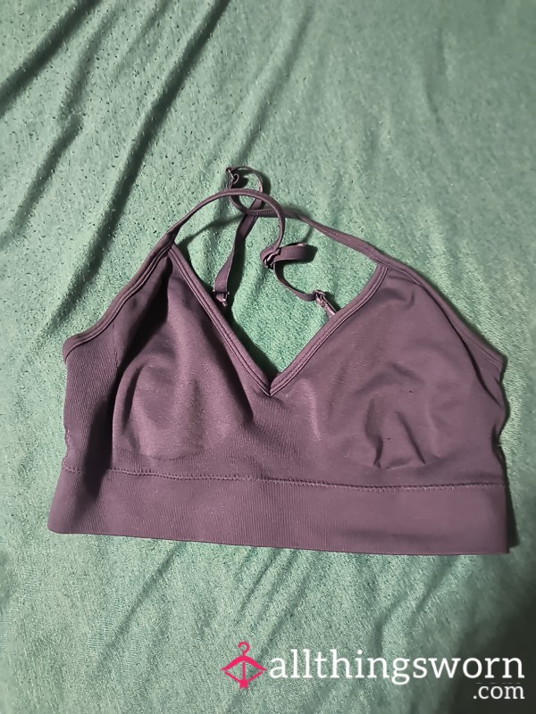 Blue Cross Back Sports Bra