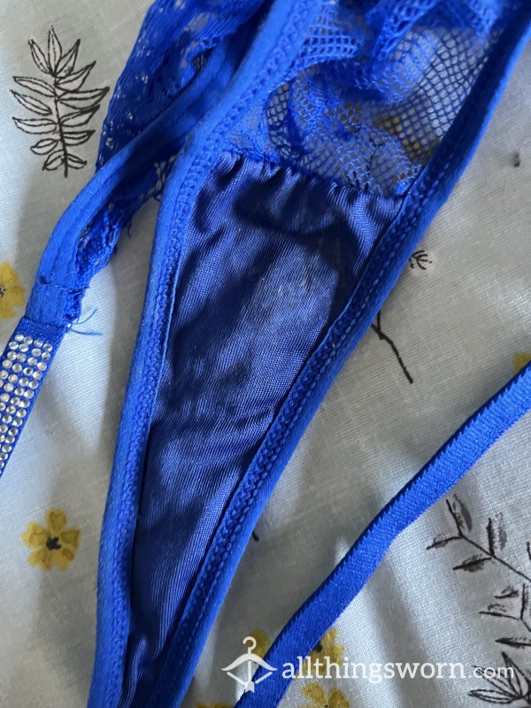 Blue Diamond Thong Worn For 3 Days!