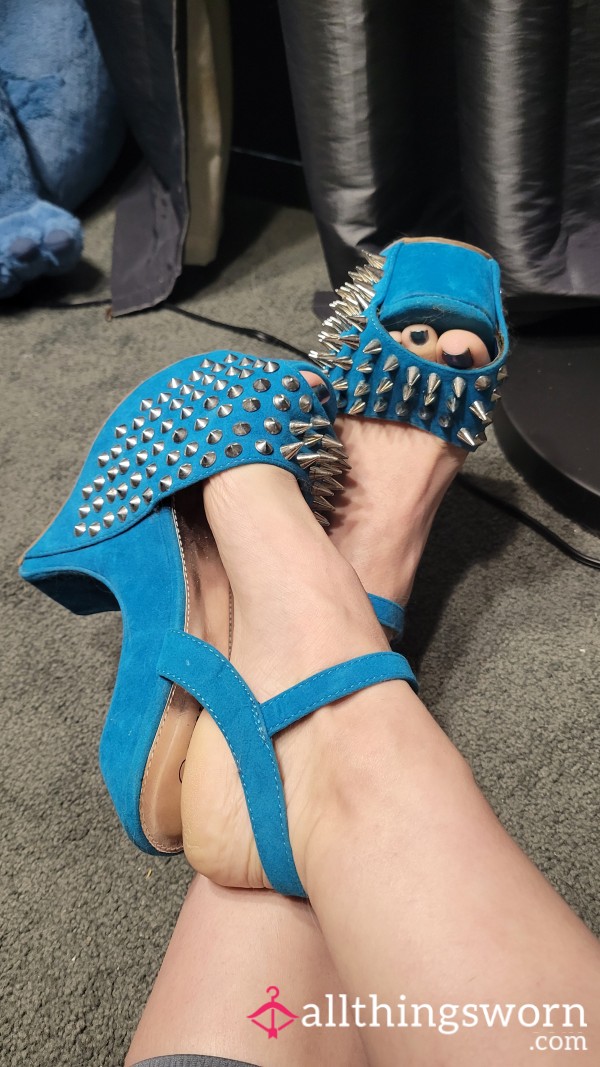 Blue Egdy Heels