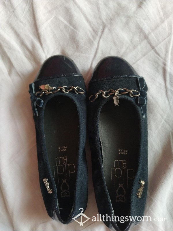 Blue Flat Shoes