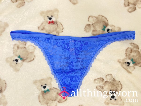 Blue Flor*l G-string Thong