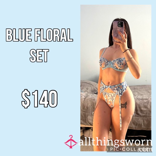 BLUE FLor*l SET