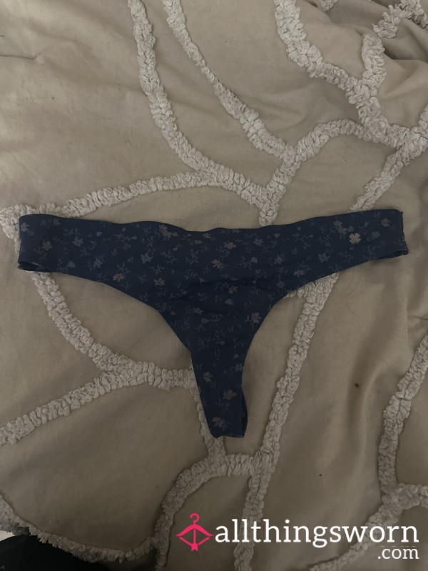 Blue Flor*l Thong