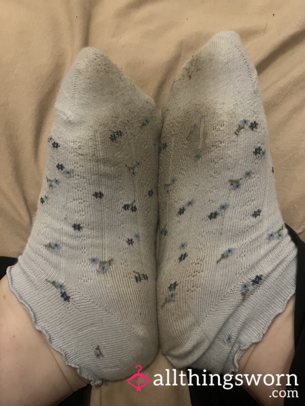 Blue Flower Socks