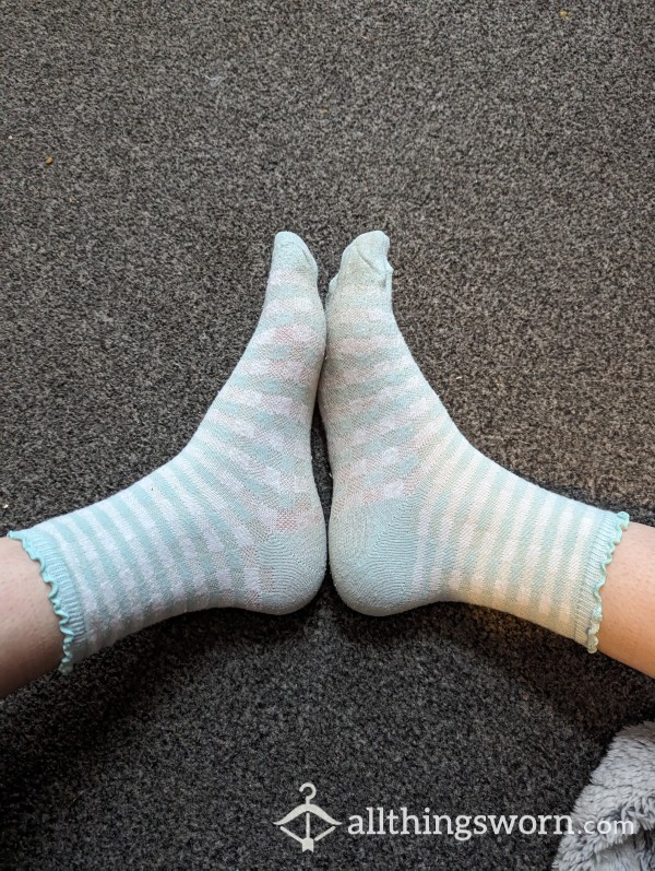 Blue Gingham Socks