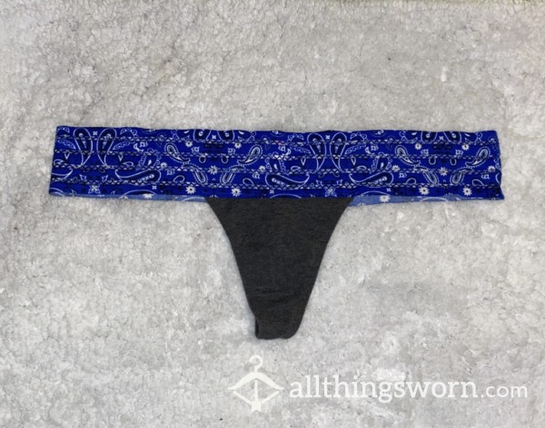 Blue & Grey Paisley VS Pink Thong