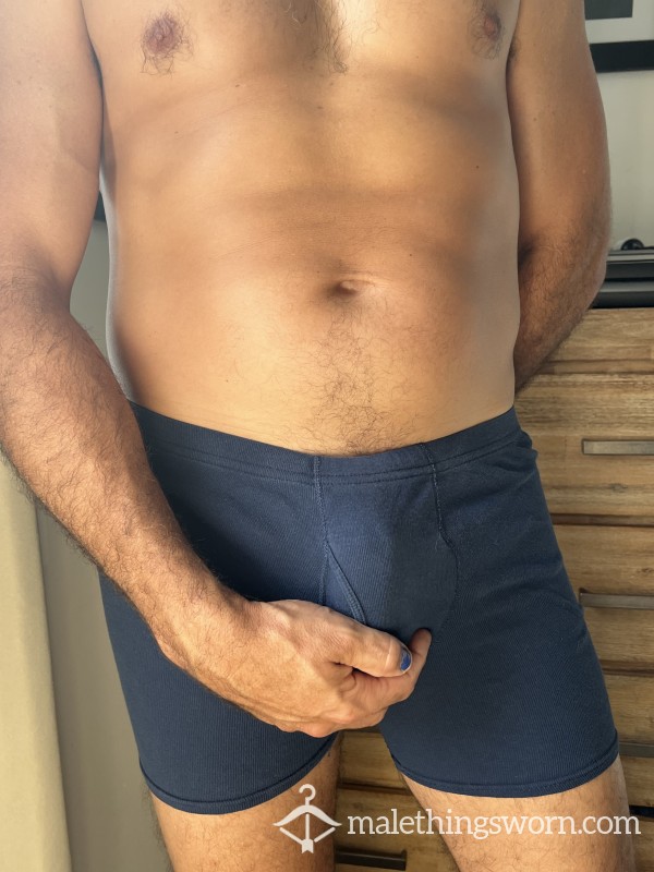 Blue Hanes Boxers