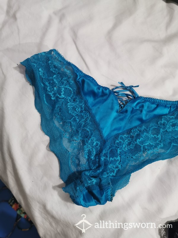 Blue Lace Back Lingerie Panties ♥️