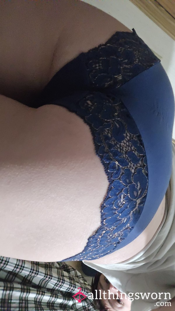 Blue Lace Cheeky Panties