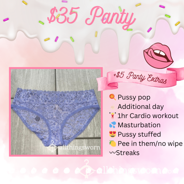 Blue Lace Fullback Panty