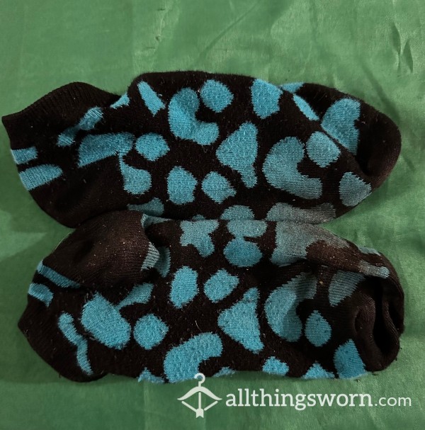 Blue Leopard Socks